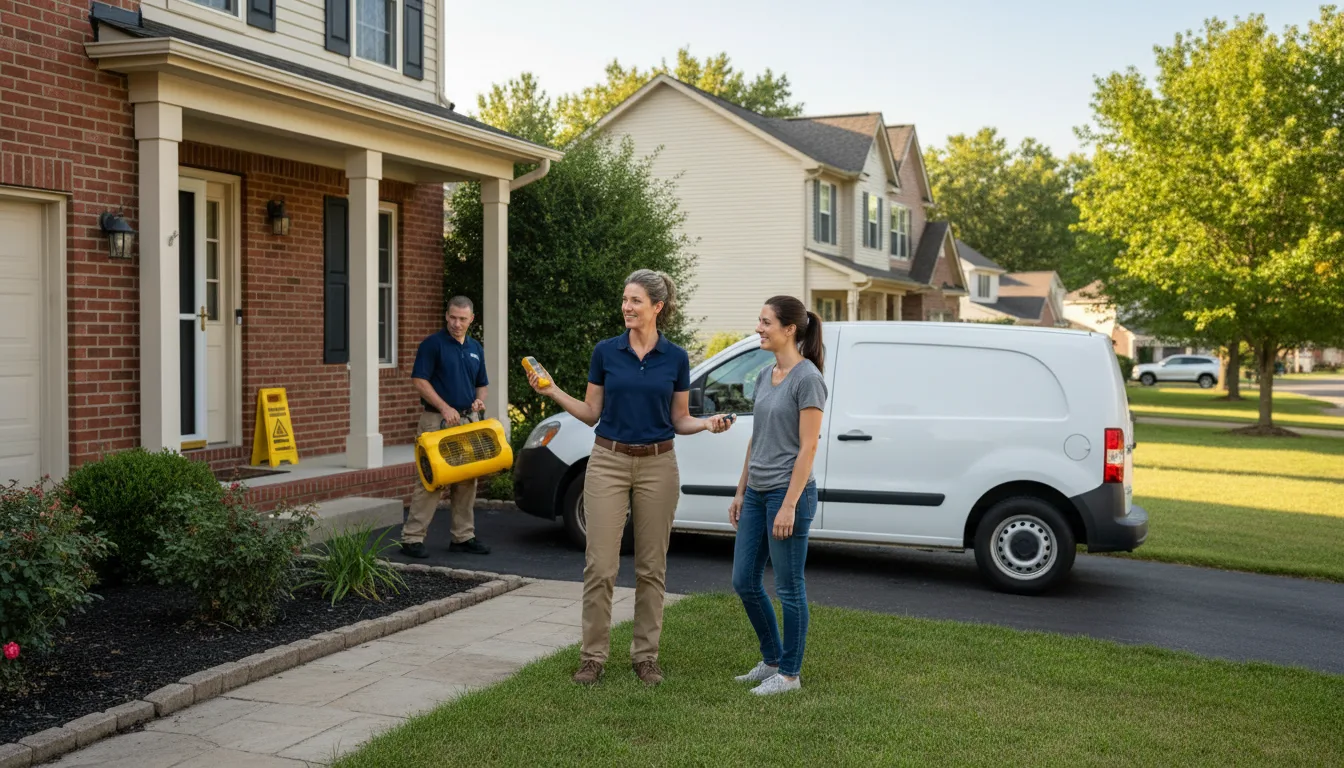 Residential water damage restoration in Woolstock, IA